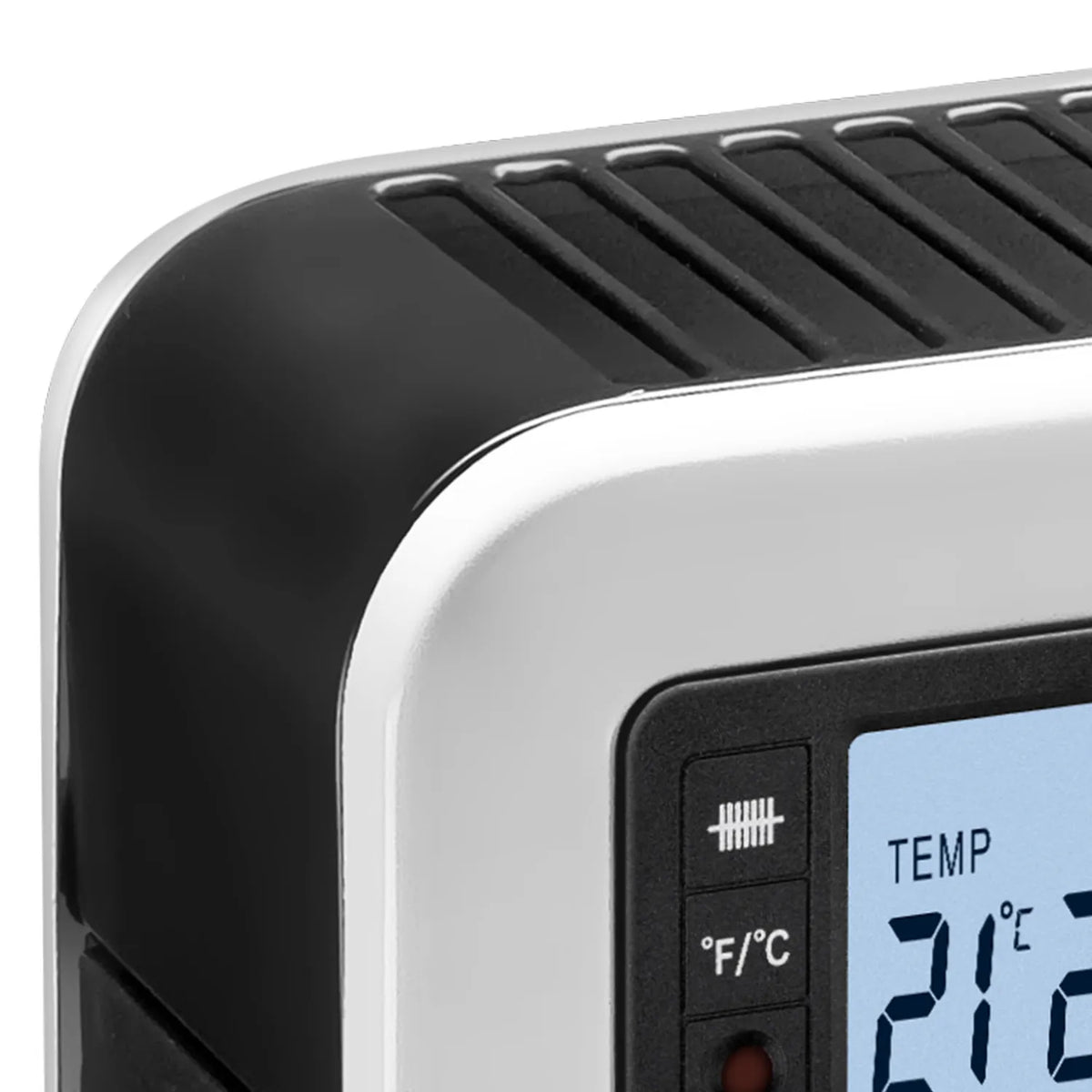 Close-up bovenhoek en afwerking van de Trotec TCH 2310 E convector