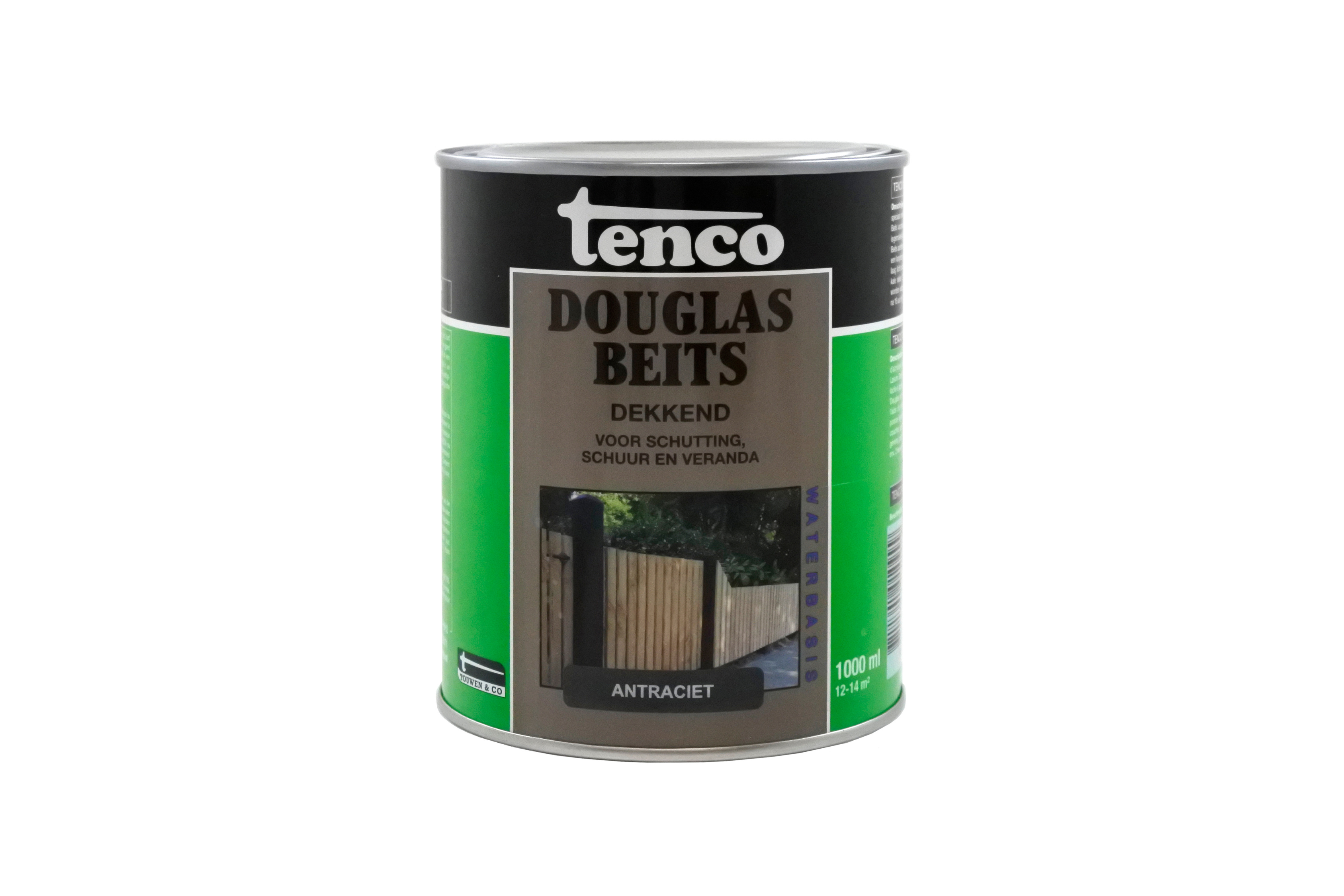Tenco Douglasbeits Dekkend blik Antraciet 1L witte achtergrond