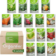 Groentezaden Pakket - 15 Essentiële Soorten - Moestuinzaden - Groentezaden - Spinazie Zaad - Tuinkerszaadjes - Sla Zaden - Groentezaden Moestuin - 80gr