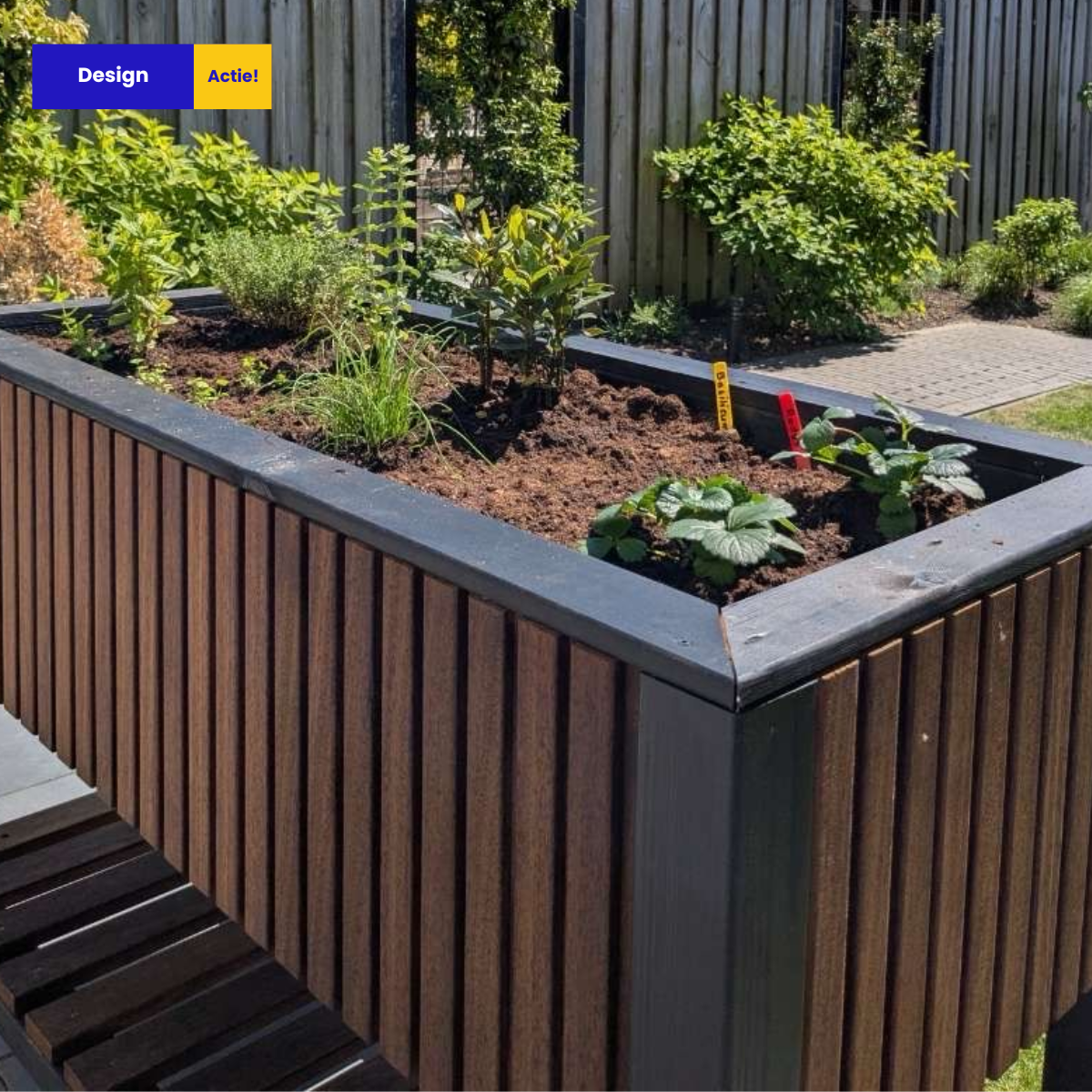 Moestuinbak Gertrude – 120 x 60 x 70 cm – Verrijdbaar & Duurzaam