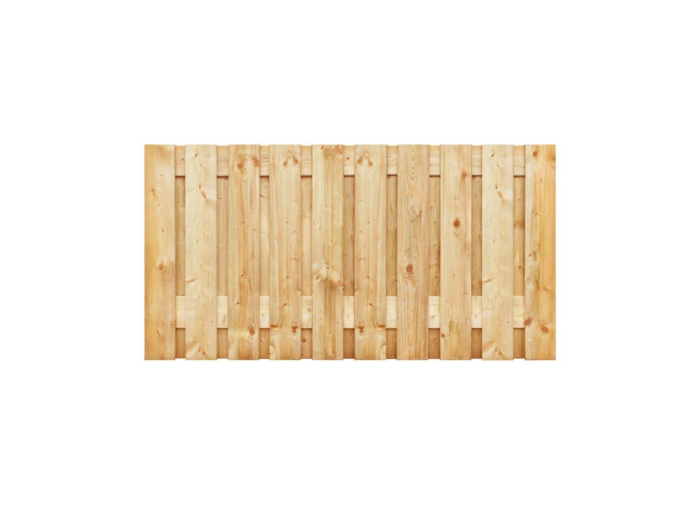 Grenen schuttingscherm, 21 planks, verticaal, alle formaten