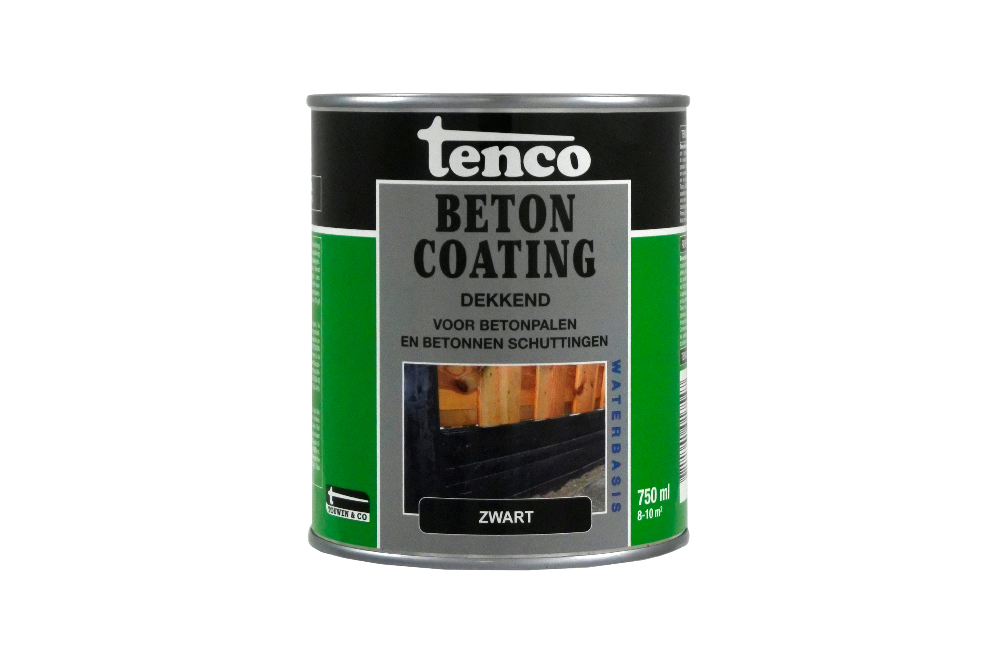 Tenco Betoncoating blik 0,75L Zwart witte achtergrond