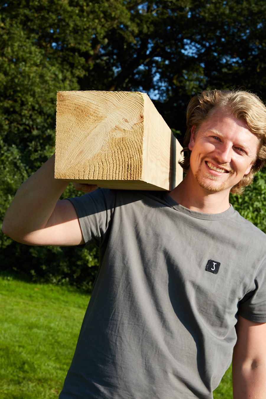 Paal douglas 15,0 x 15,0 cm