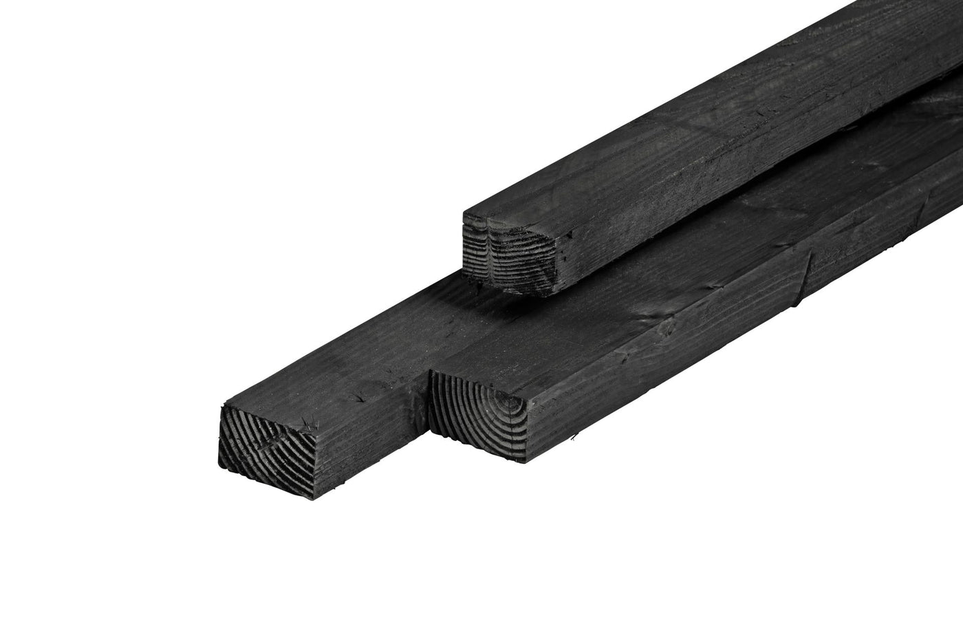 Regel douglas 4,5 x 7,5 cm zwart geïmpregneerd