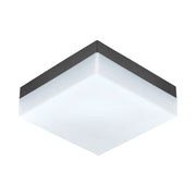 Antracietkleurige EGLO Sonella wand/plafondlamp met wit lichtvlak, onderaanzicht