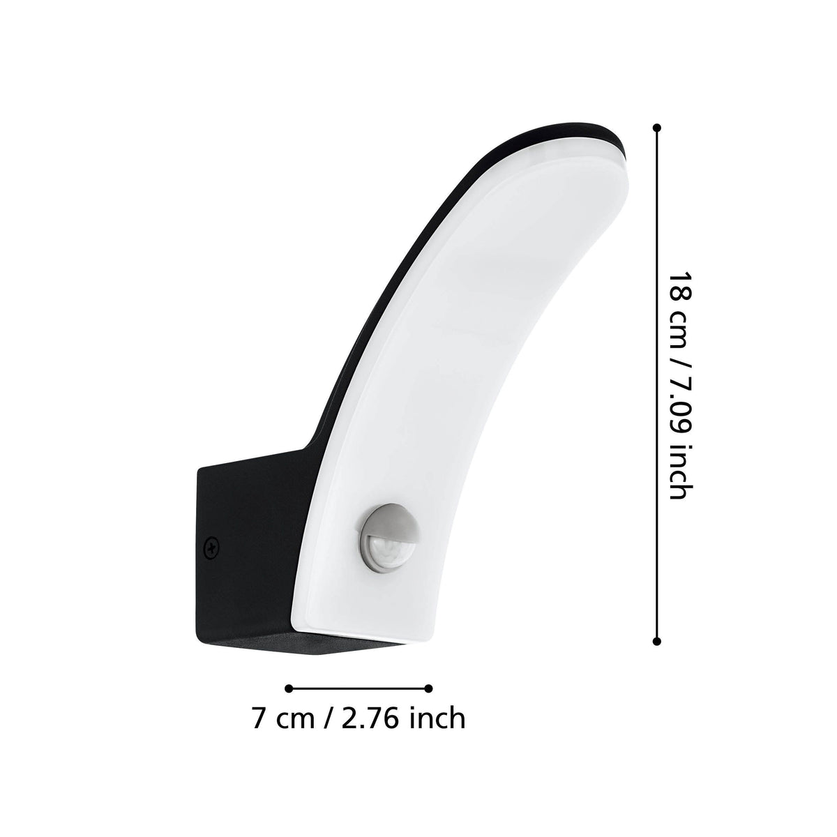 Wandlamp - EGLO Cornale | IP44 Dag/Nacht Sensor Huisnummer