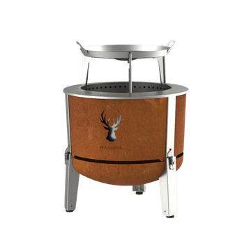 Alpha 600 Corten vuurkorf met plancha grillplaat accessoire