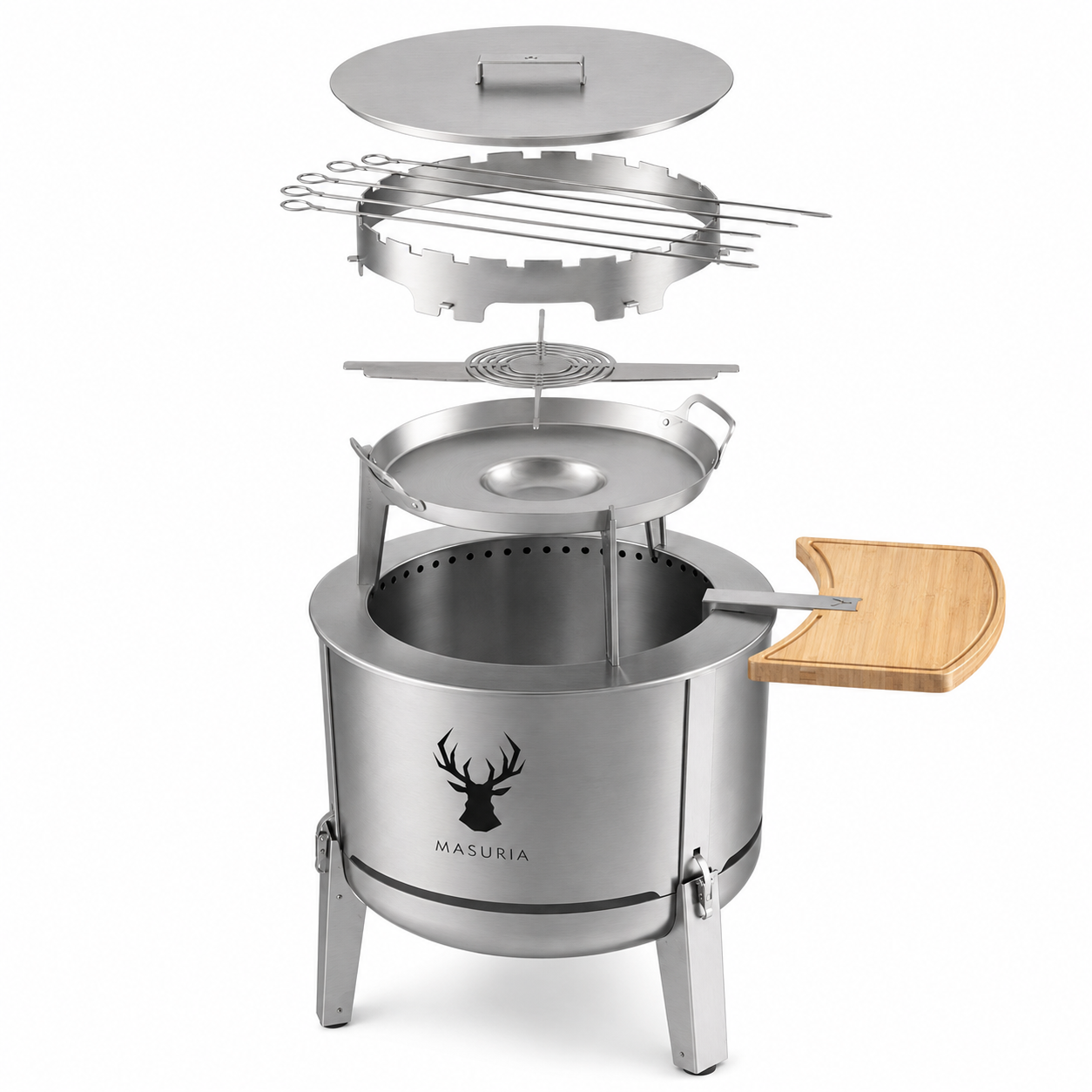 Alpha 600 Silver vuurkorf geëxplodeerde weergave – alle onderdelen en accessoires