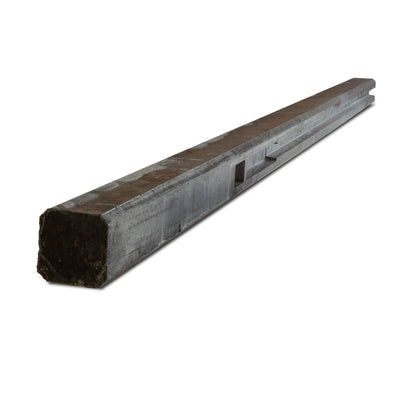 Beton paal met sleuf | 10x10x275 | antraciet | platte kop