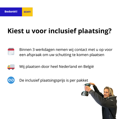 Complete Hardhout Wit-grijs Beton Schutting pakket - START PAKKET