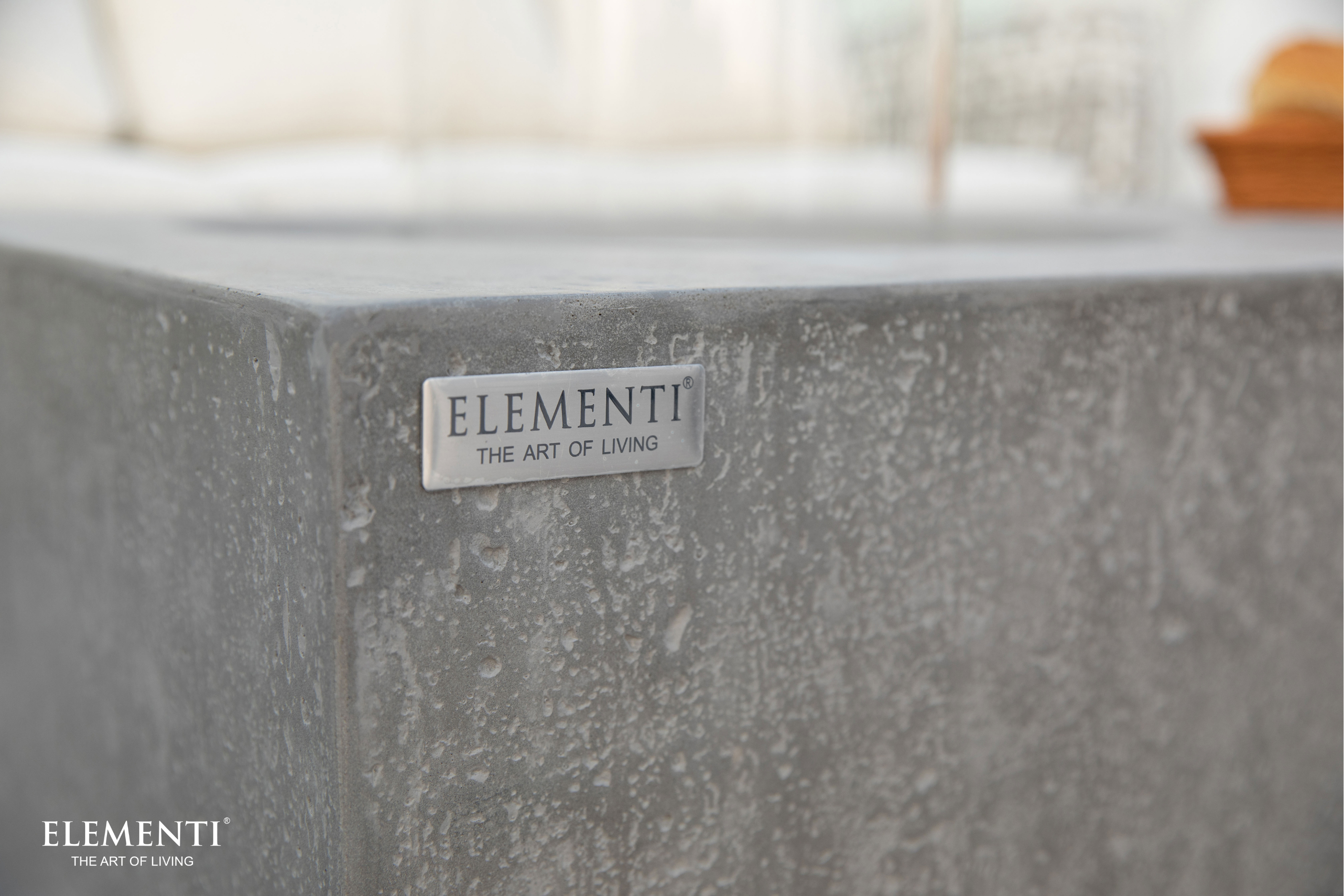 Elementi Metropolis ethanol materiaaldetail travertijn space grijs