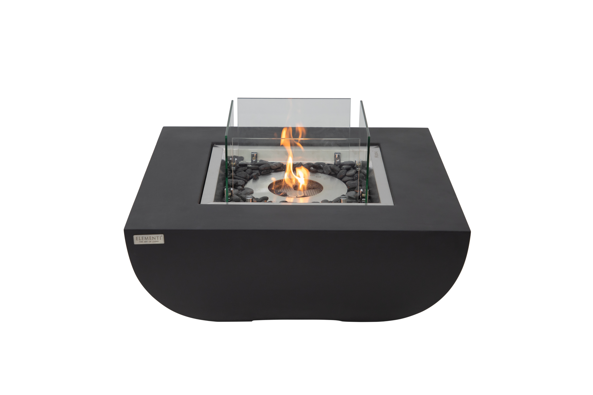 Elementi Aurora Ethanol vuurschaal mat zwart 86 cm
