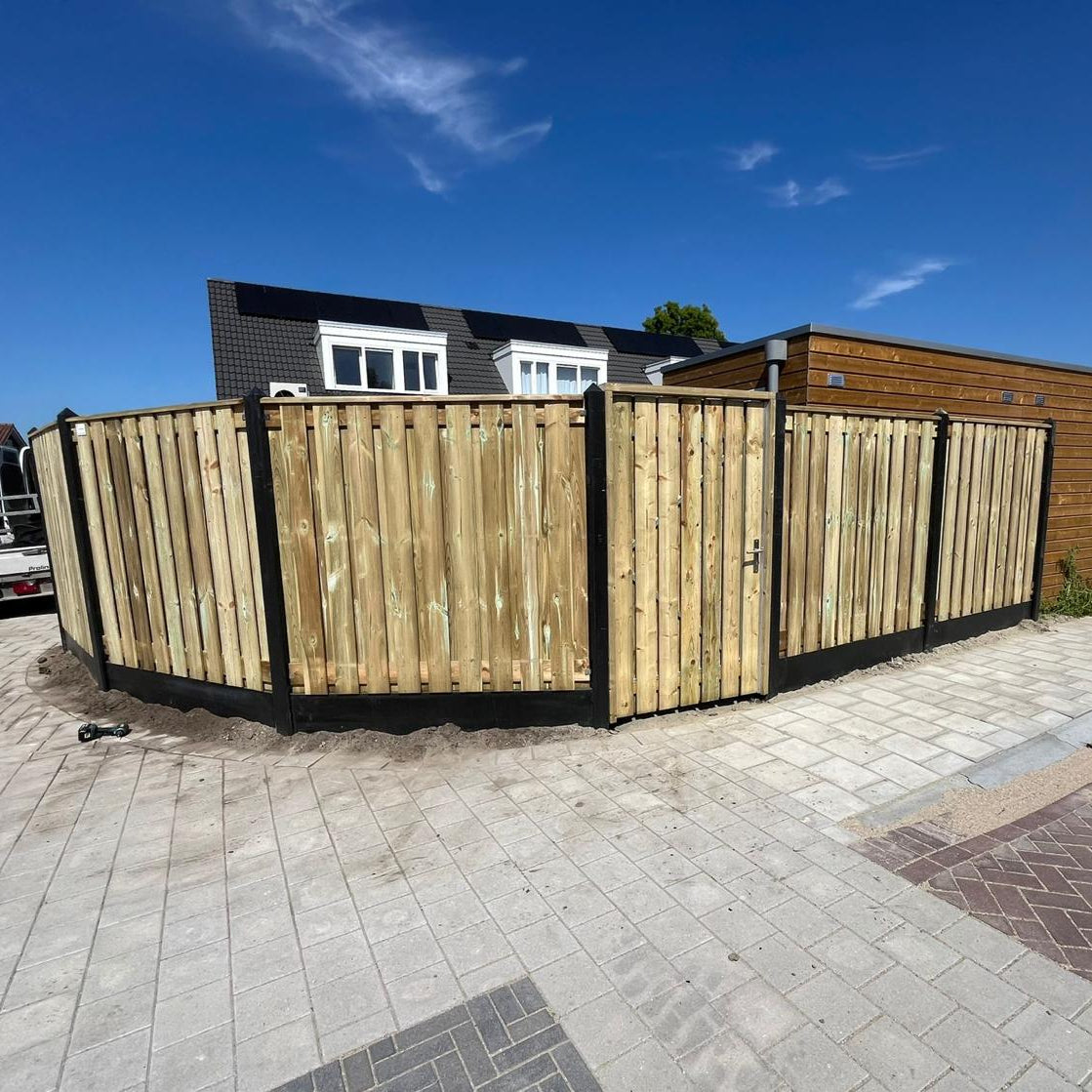 Grenen poortdeur compleet | 195cm hoog