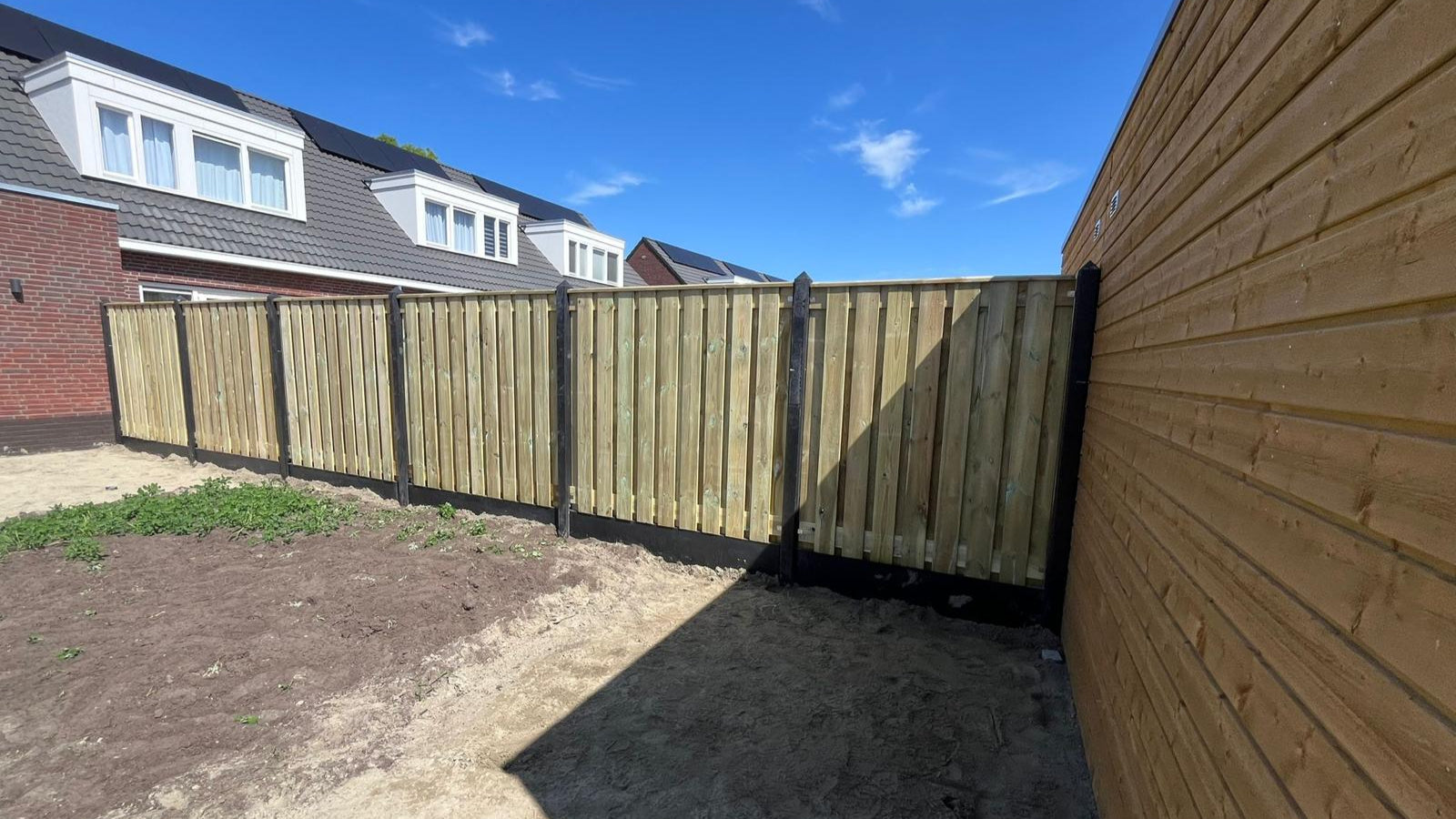 Complete Grenen Hout Beton Schutting pakket