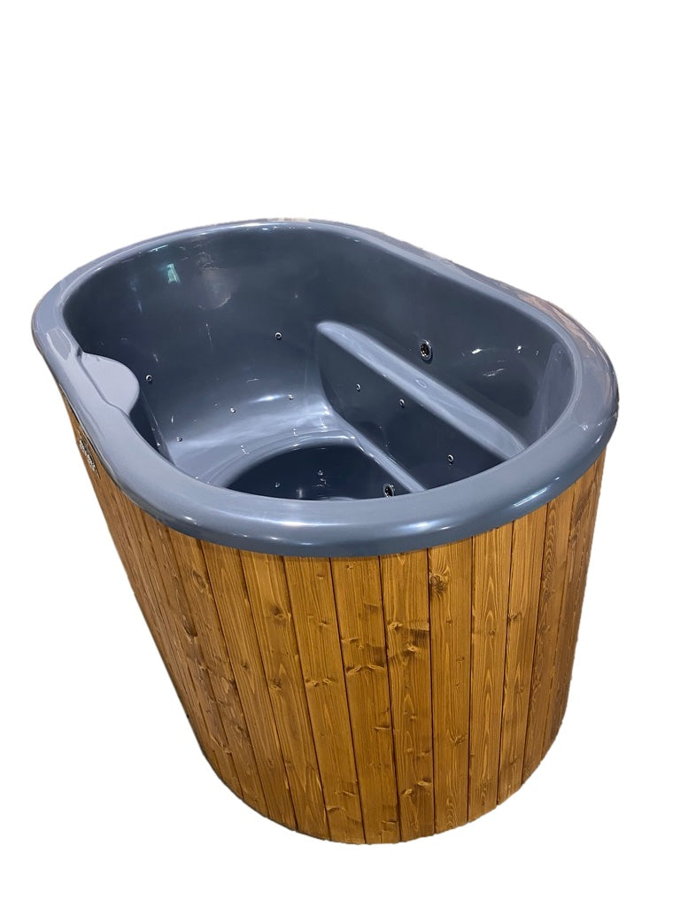 Hot Tub - Maudis 3D Granite Ofuro met externe kachel | 119x188 cm houtgestookt voor 2 personen