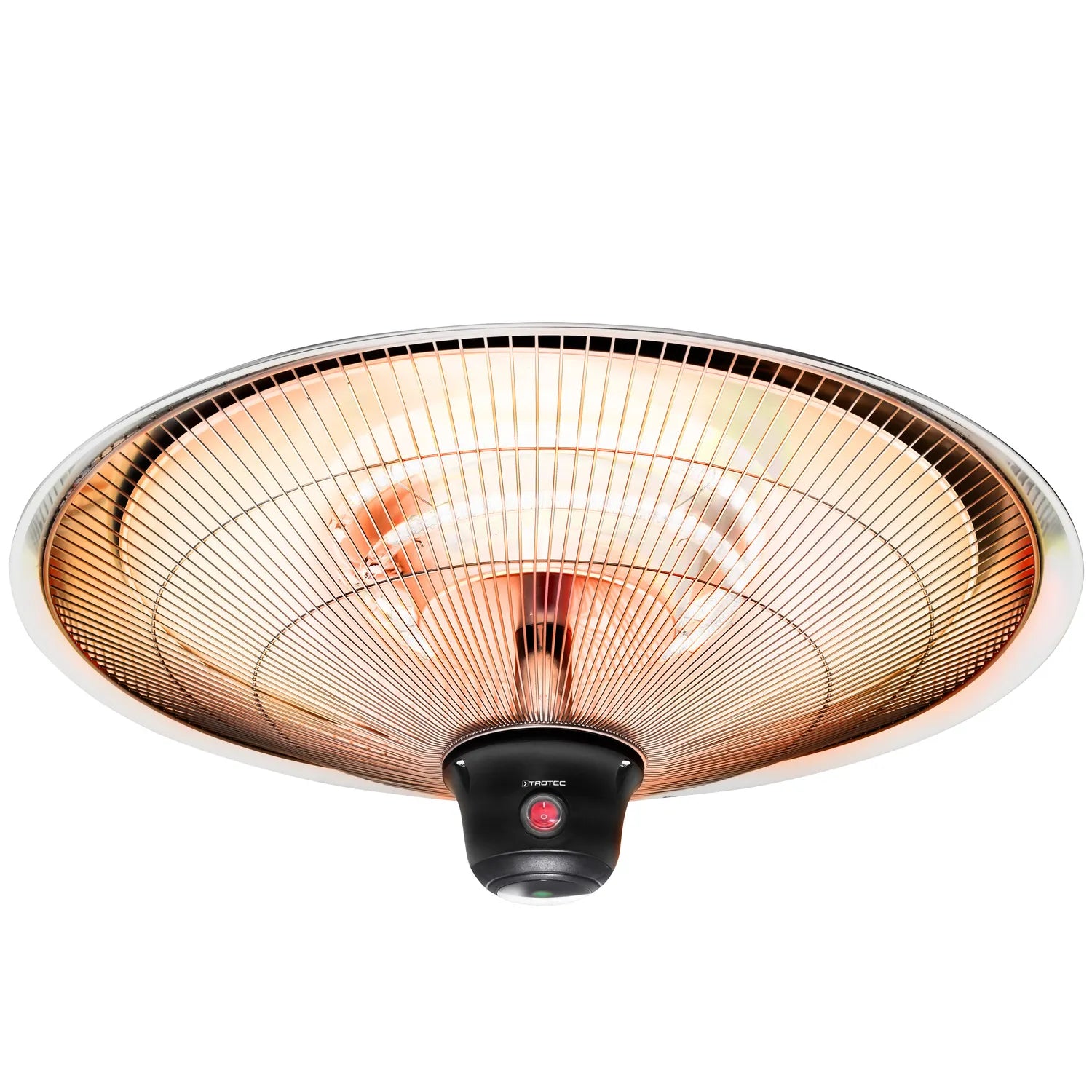 Trotec IR 2000 SC infrarood plafondstraler zilverkleurig detail halogeen infraroodbuis