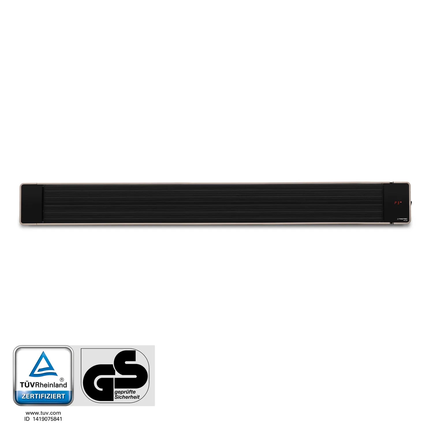 Trotec IRD 3200 infrarood donkerstraler zwart met IP55 en CE-certificering