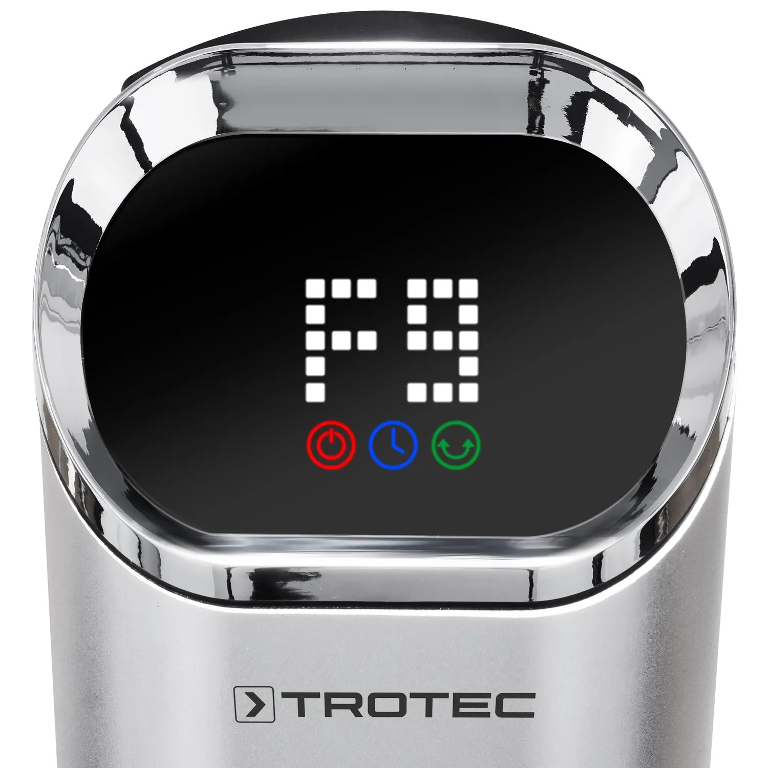 Trotec IRS 2050 E infrarood terrasstraler zilver detail touchscreen display