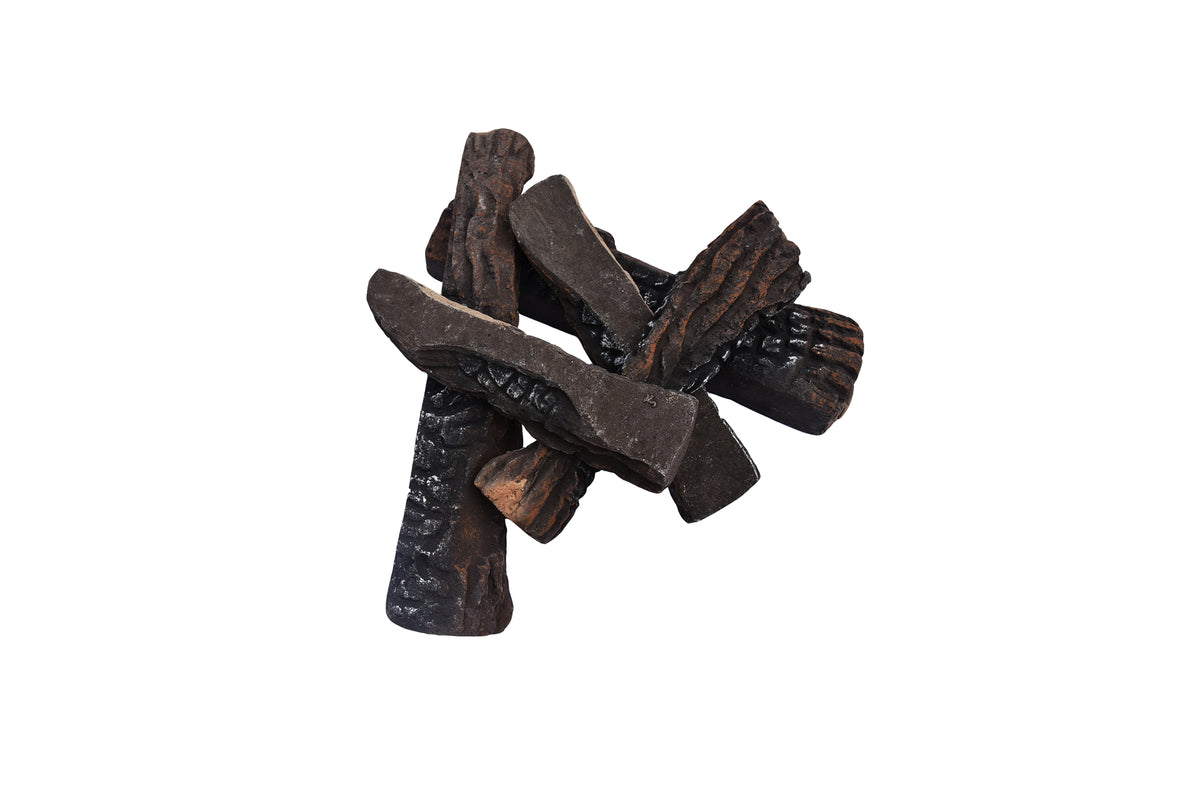 Elementi keramiek brandhout set verkoold hout ODW01013 5 stuks