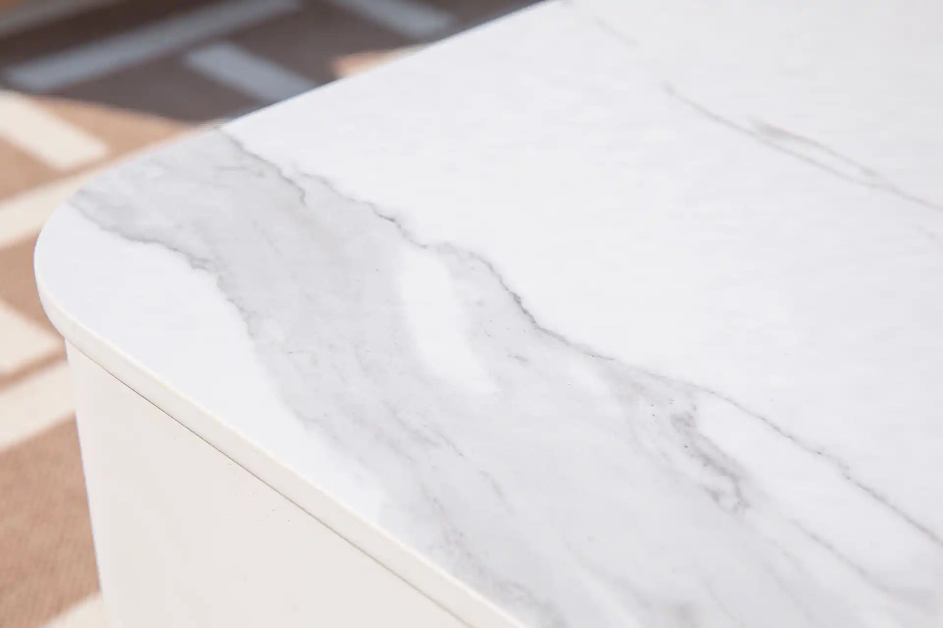 Elementi Annecy materiaaldetail marmerlook porselein bianco wit