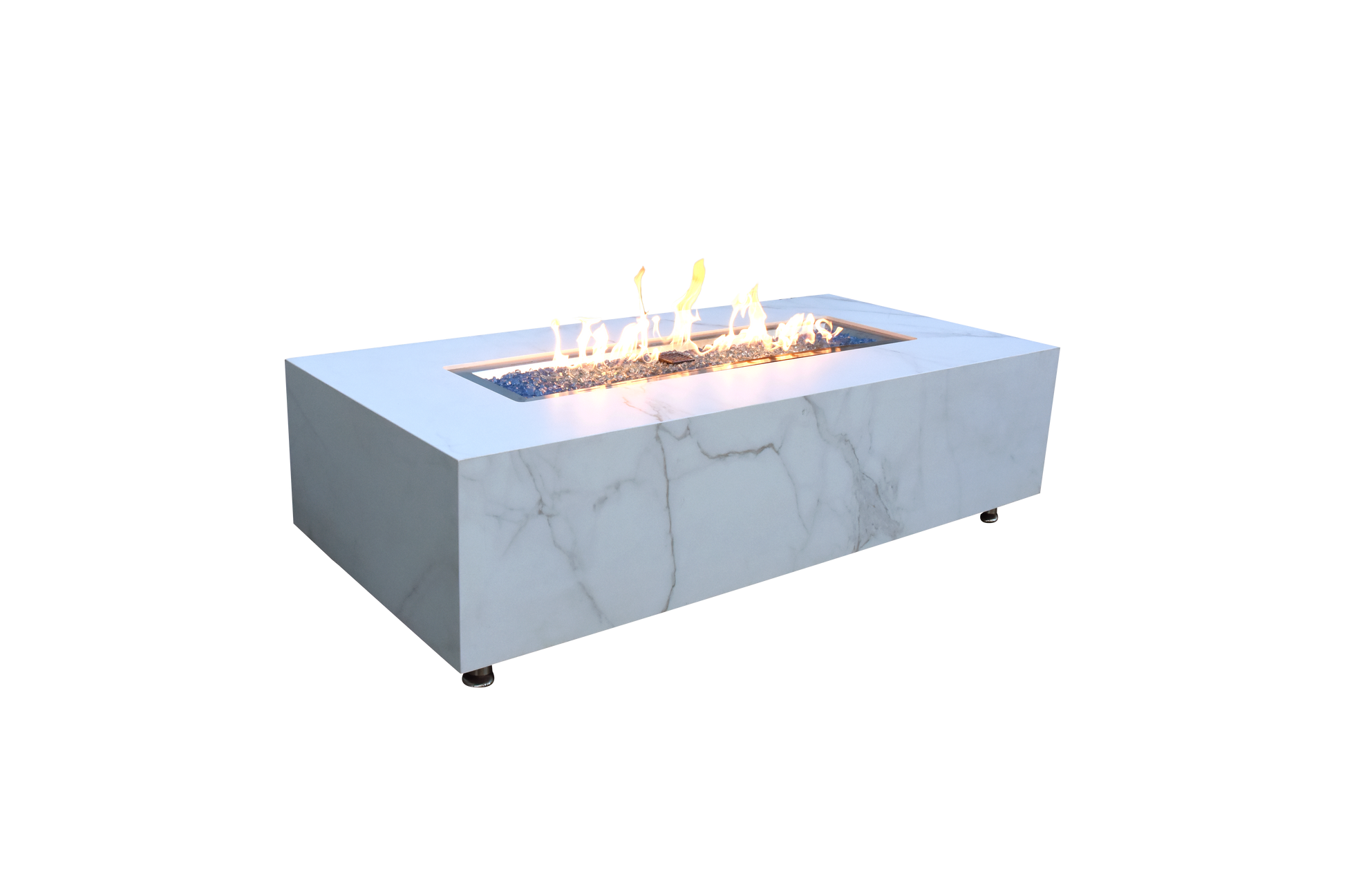 Elementi Carrara gasvuurschaal bianco wit 152 cm