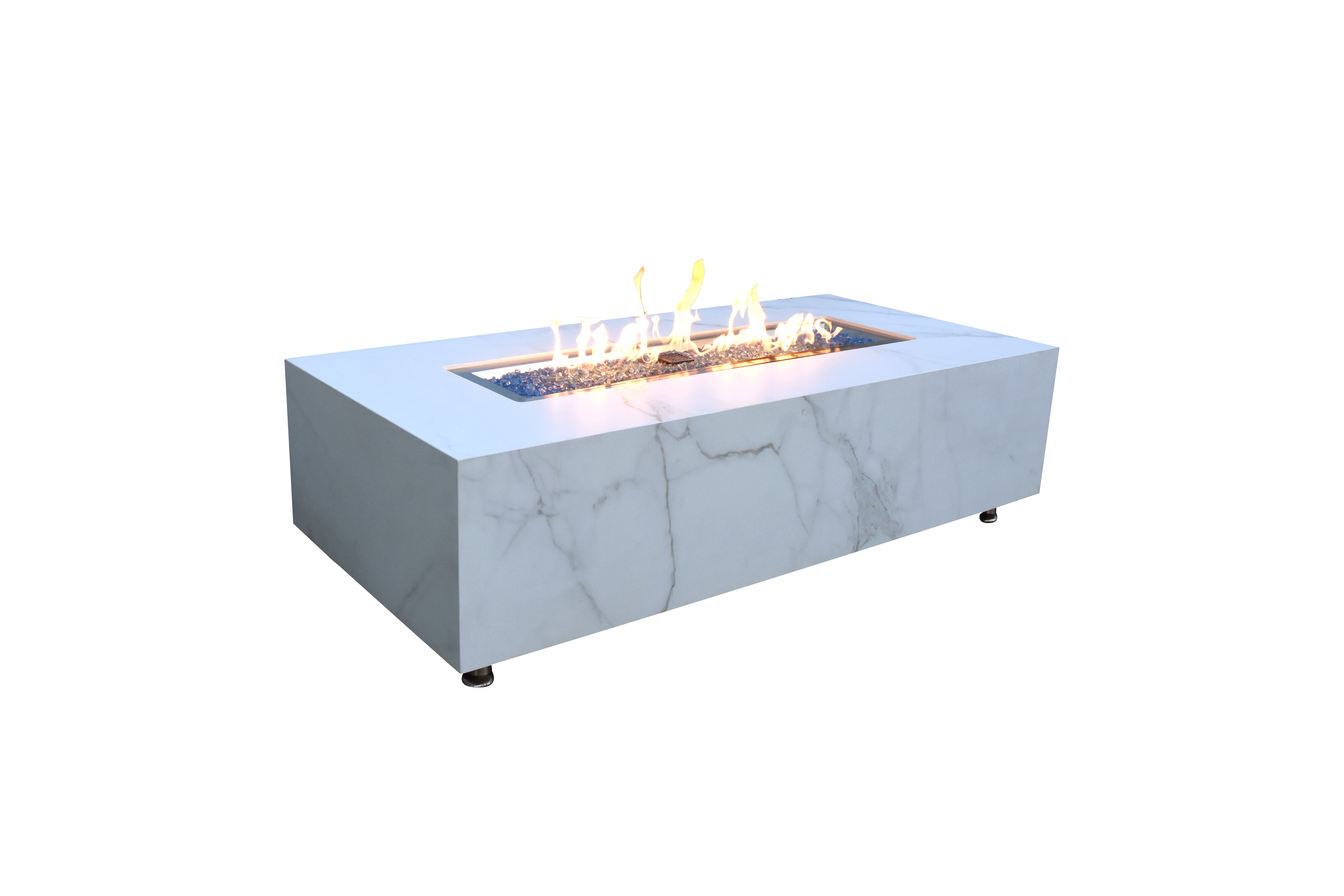 Elementi Carrara gasvuurschaal bianco wit 152 cm