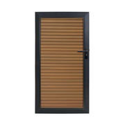 WPC tuindeur Rhombus Eiken met antraciet aluminium frame