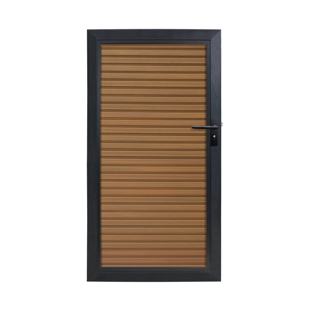 WPC tuindeur Rhombus Eiken met antraciet aluminium frame