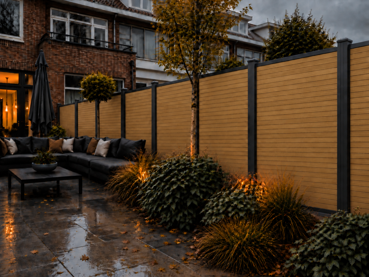 Compleet WPC Schuttingpakket – Rhombus Oak | Startpakket