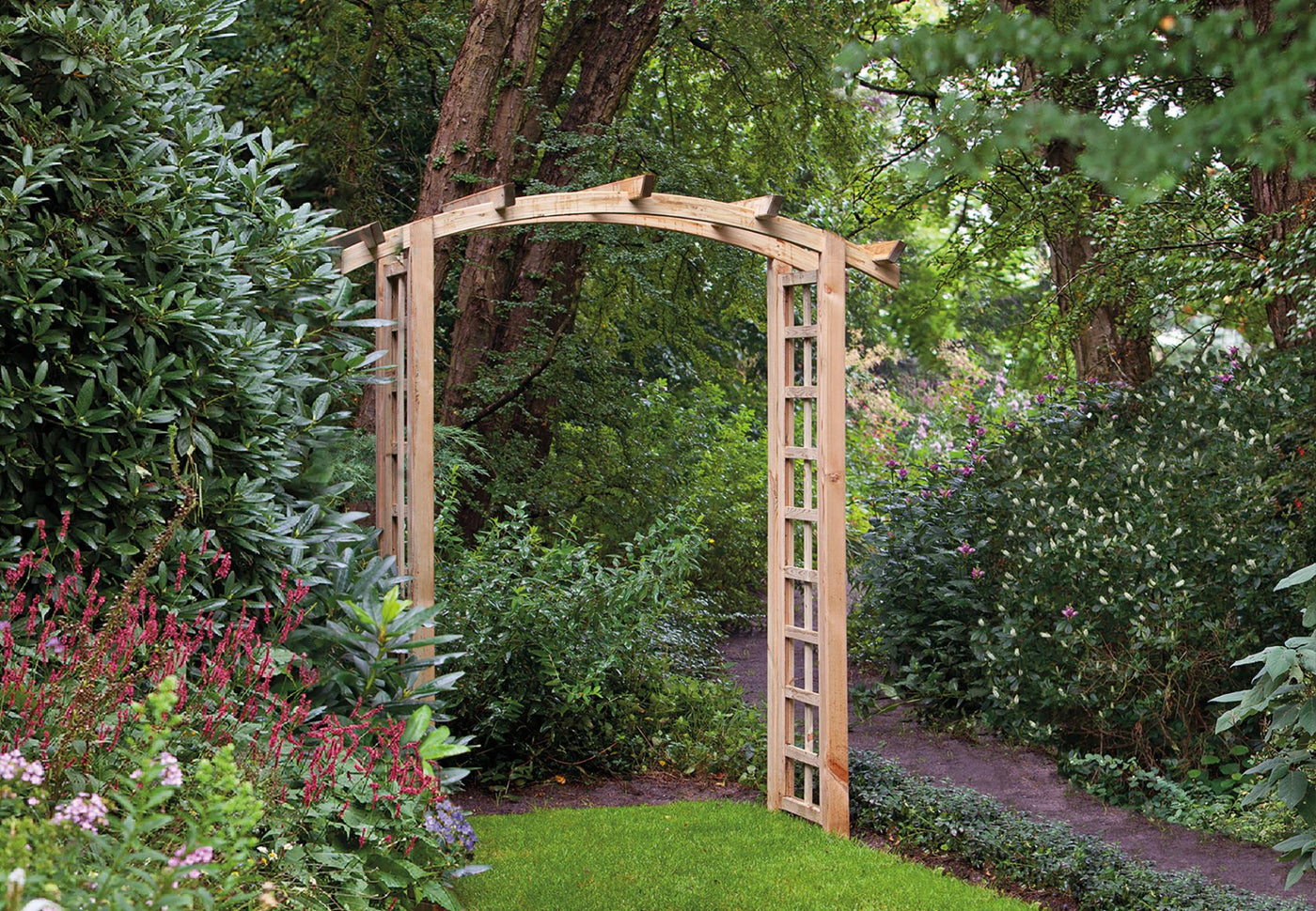 Pergola boog complete set B180 x D50 x H220 cm grenen groen geïmpregneerd Tuindeco