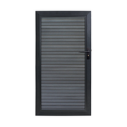 WPC tuindeur Rhombus Zwart met antraciet aluminium frame