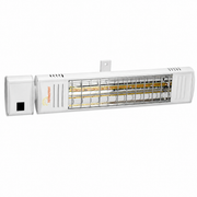 TERM2000 Kleur BT infrarood terrasstraler wit, brandend, gemonteerd met wandbeugel