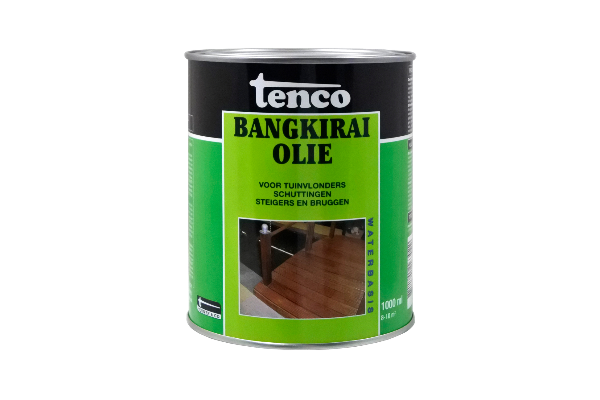 Tenco Bangkiraiolie blik 1L Naturel witte achtergrond