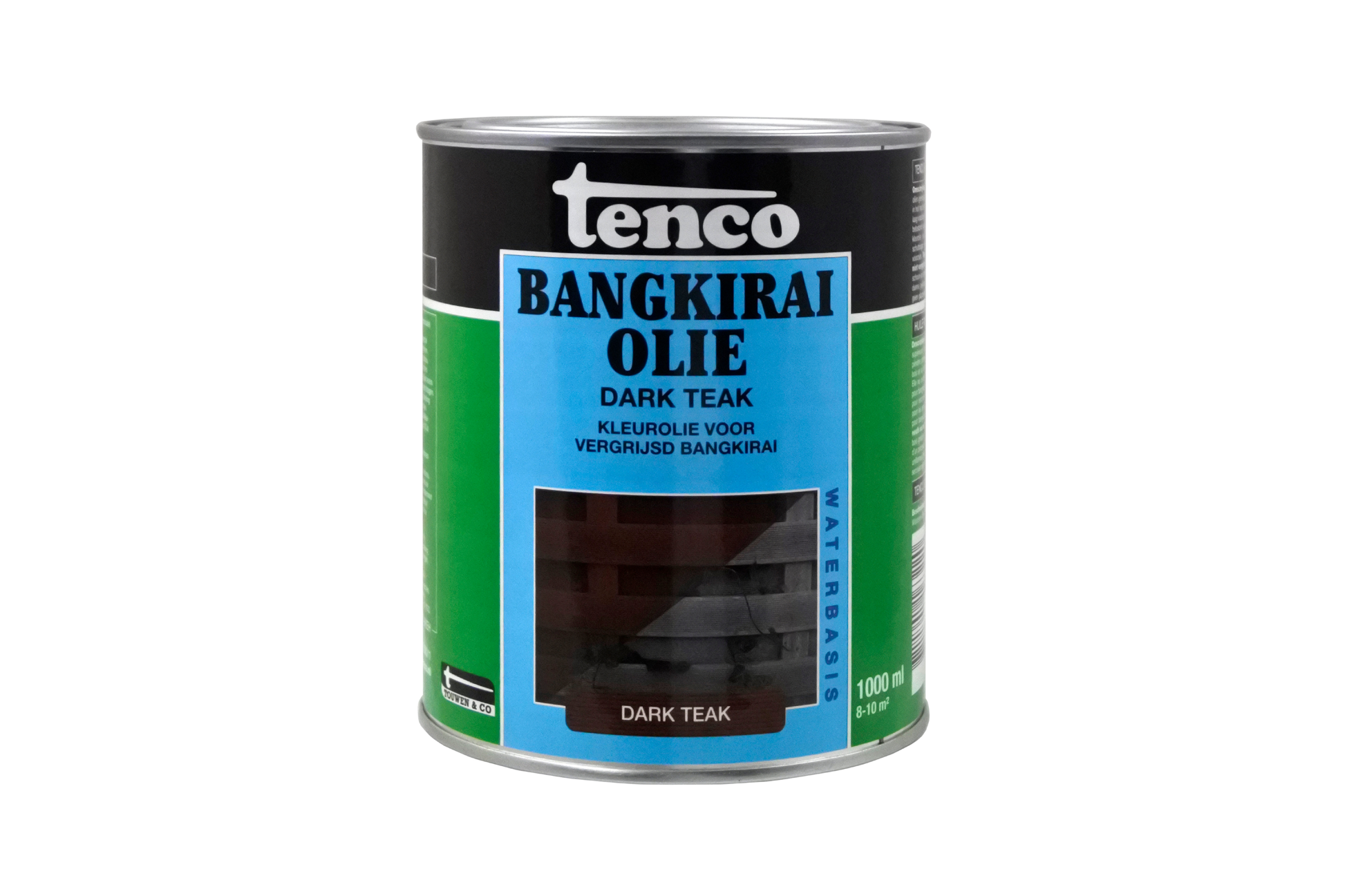 Tenco Bangkiraiolie blik 1L Donker Teak witte achtergrond