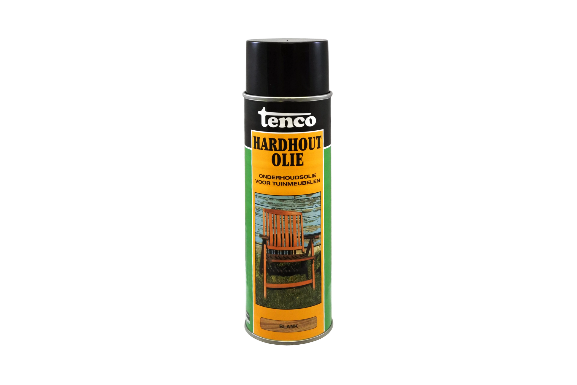 Tenco Hardhoutolie Spray blik 0,5L Naturel witte achtergrond