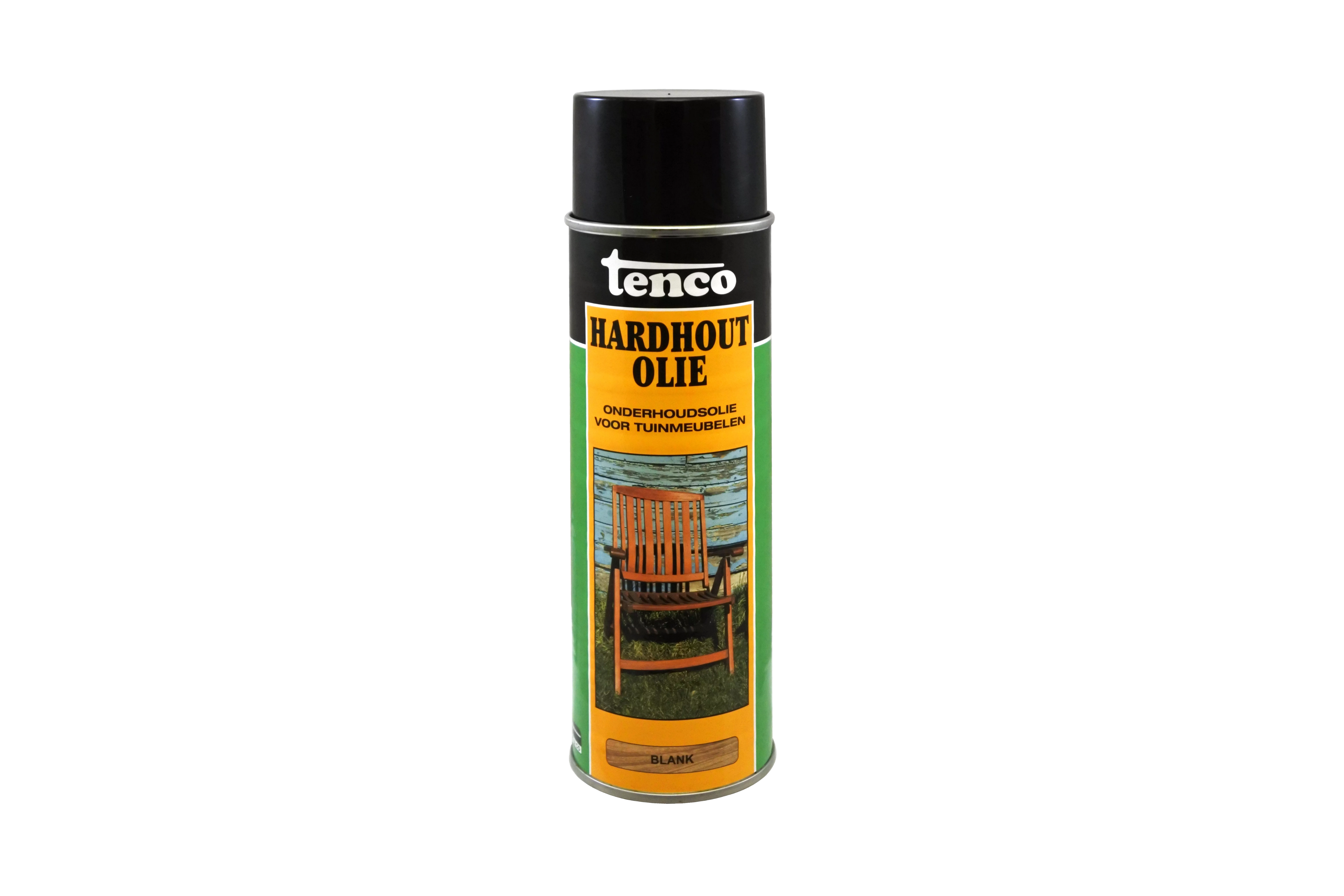 Tenco Hardhoutolie Spray blik 0,5L Naturel witte achtergrond