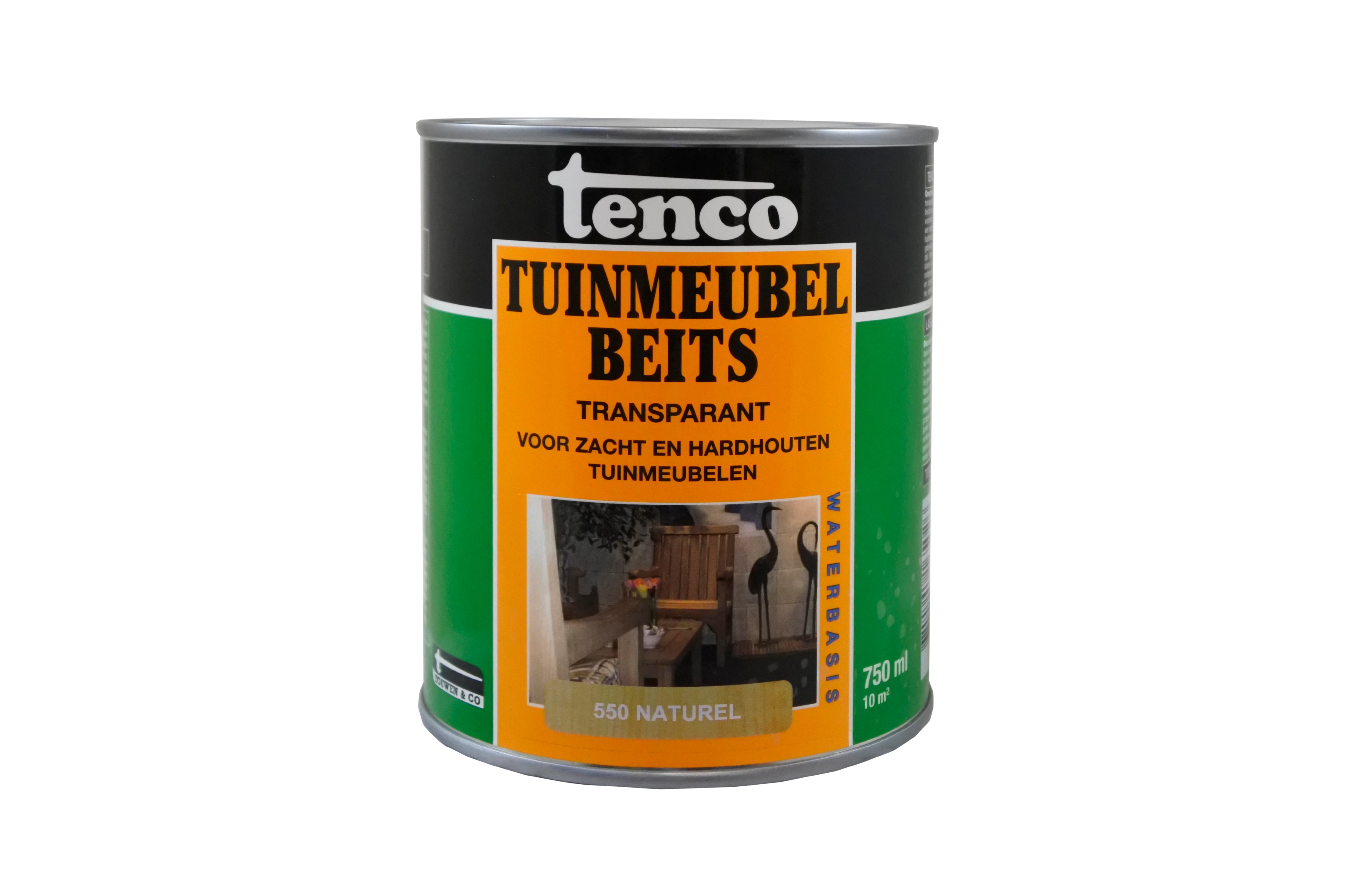 Tenco Tuinmeubelbeits blik 0,75L Naturel witte achtergrond