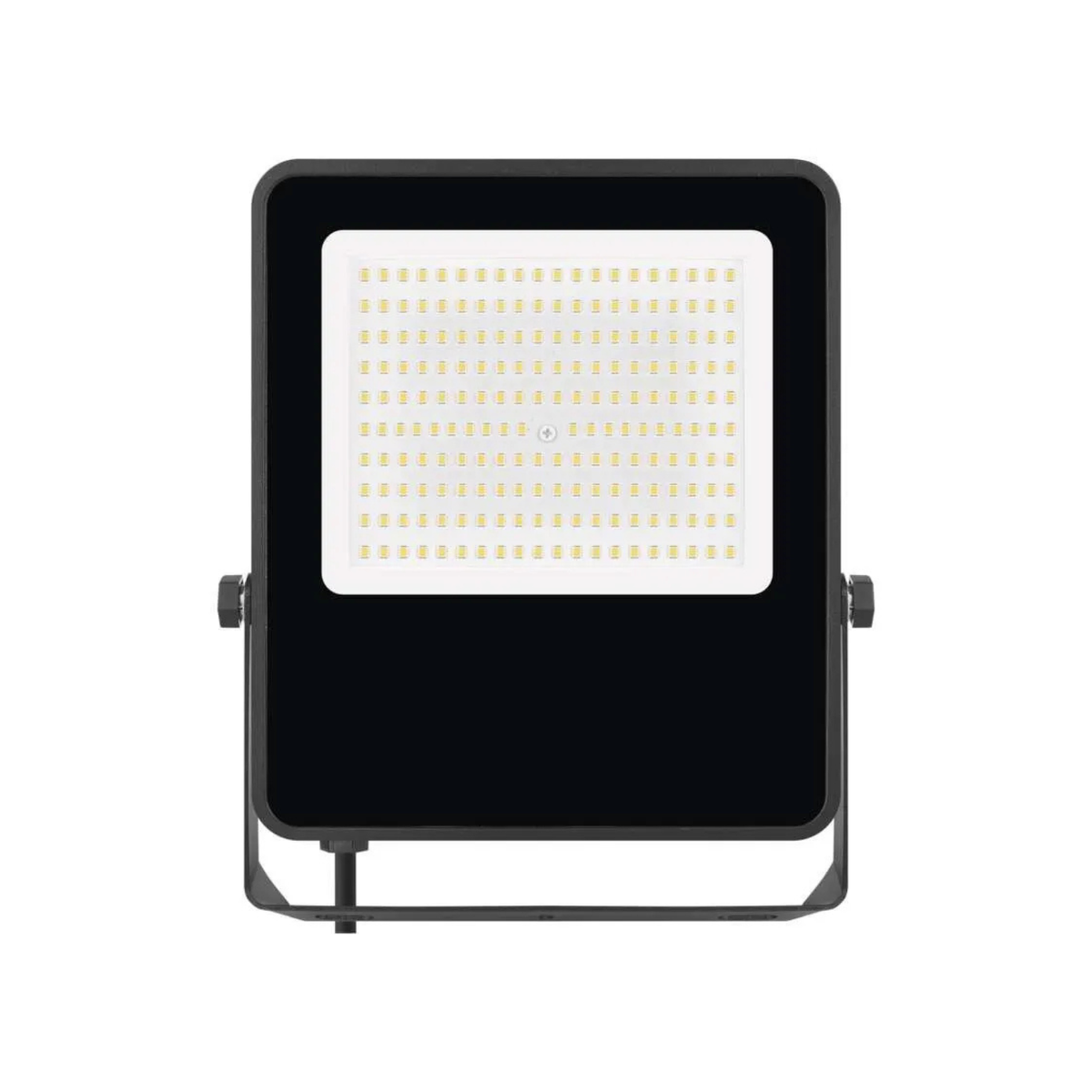 Zwarte EMOS VISIO LED bouwlamp, vooraanzicht met montagebeugel