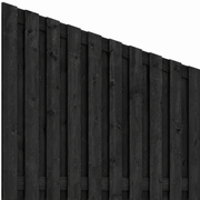 Zwart afbouwscherm, 21 planks, Links, verticaal