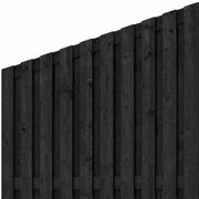 Zwart afbouwscherm, 21 planks, Rechts, verticaal