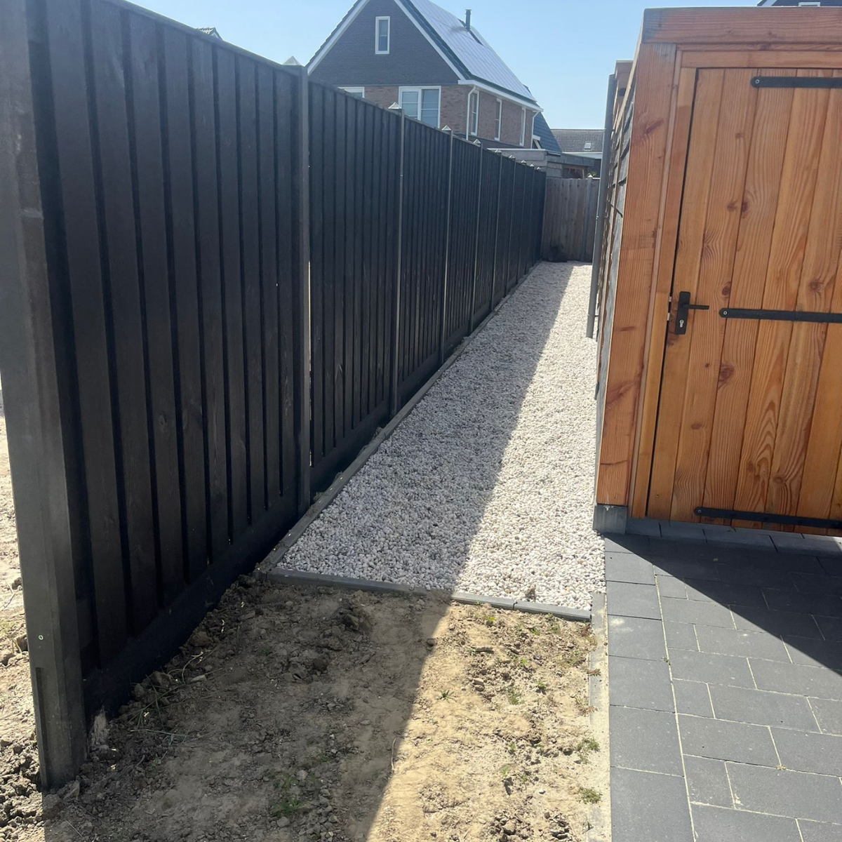 Complete Zwarte Hout Beton Schutting pakket - START PAKKET