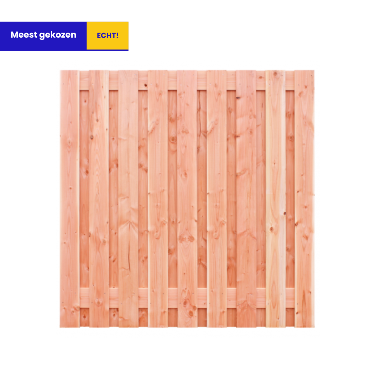 Douglas schuttingscherm, 21 planks, verticaal, alle formaten