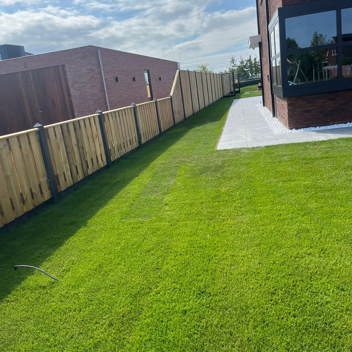 Complete Grenen Afbouw Hout Beton Schutting pakket