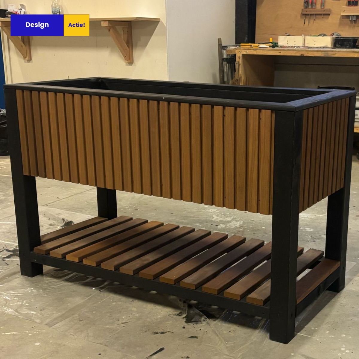 Moestuinbak Gertrude – 120 x 60 x 70 cm – Verrijdbaar & Duurzaam