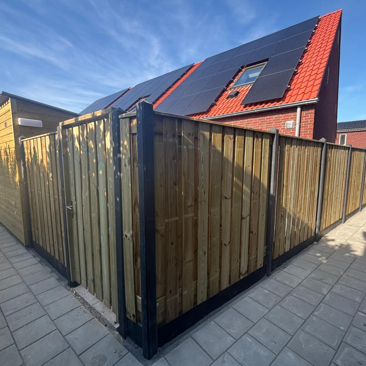 Complete Grenen Hout Beton Schutting pakket