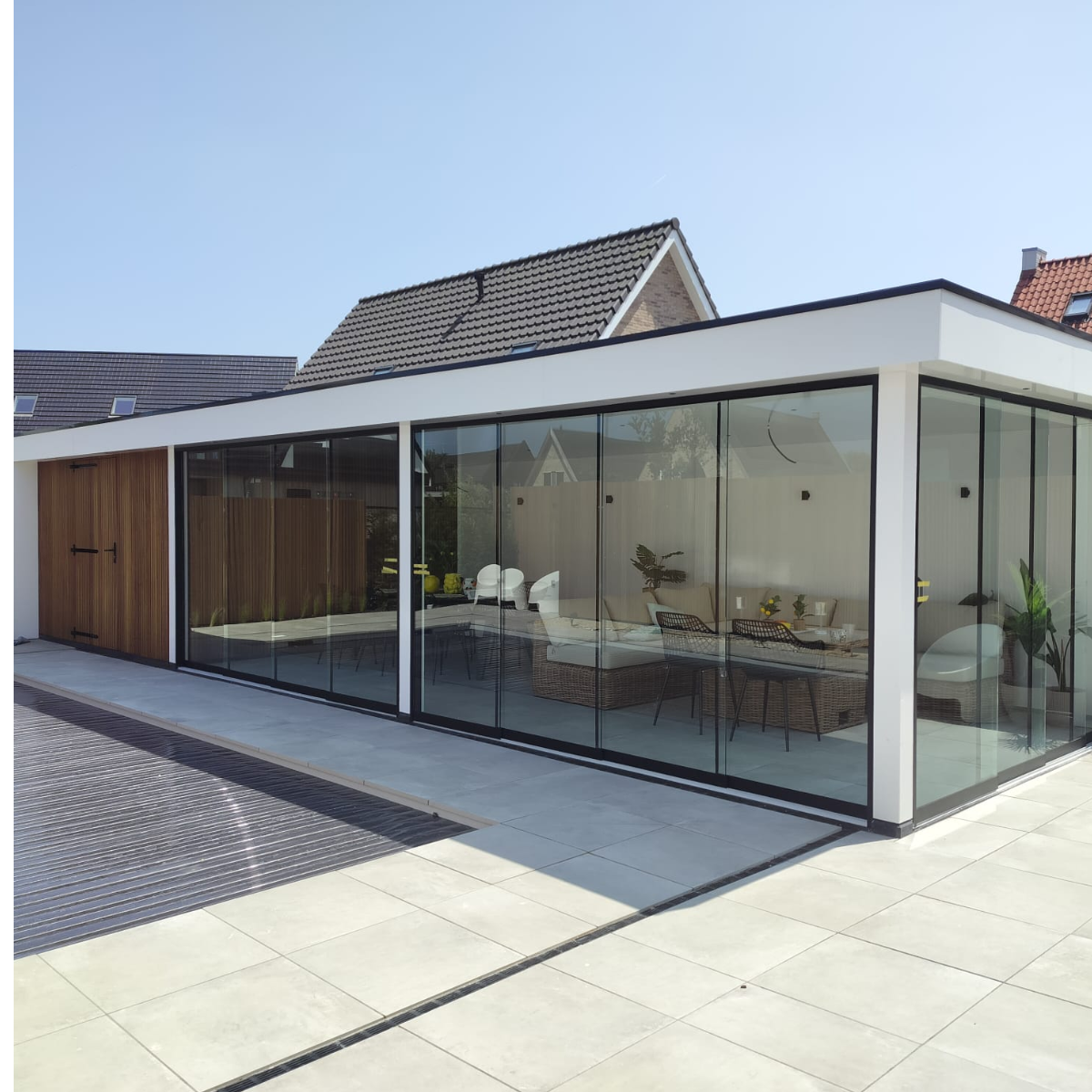 Paal douglas 14,0 x 14,0 cm Geschaafd en Gedroogd