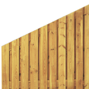 Grenen afbouwscherm Rechts, 21 planks, verticaal