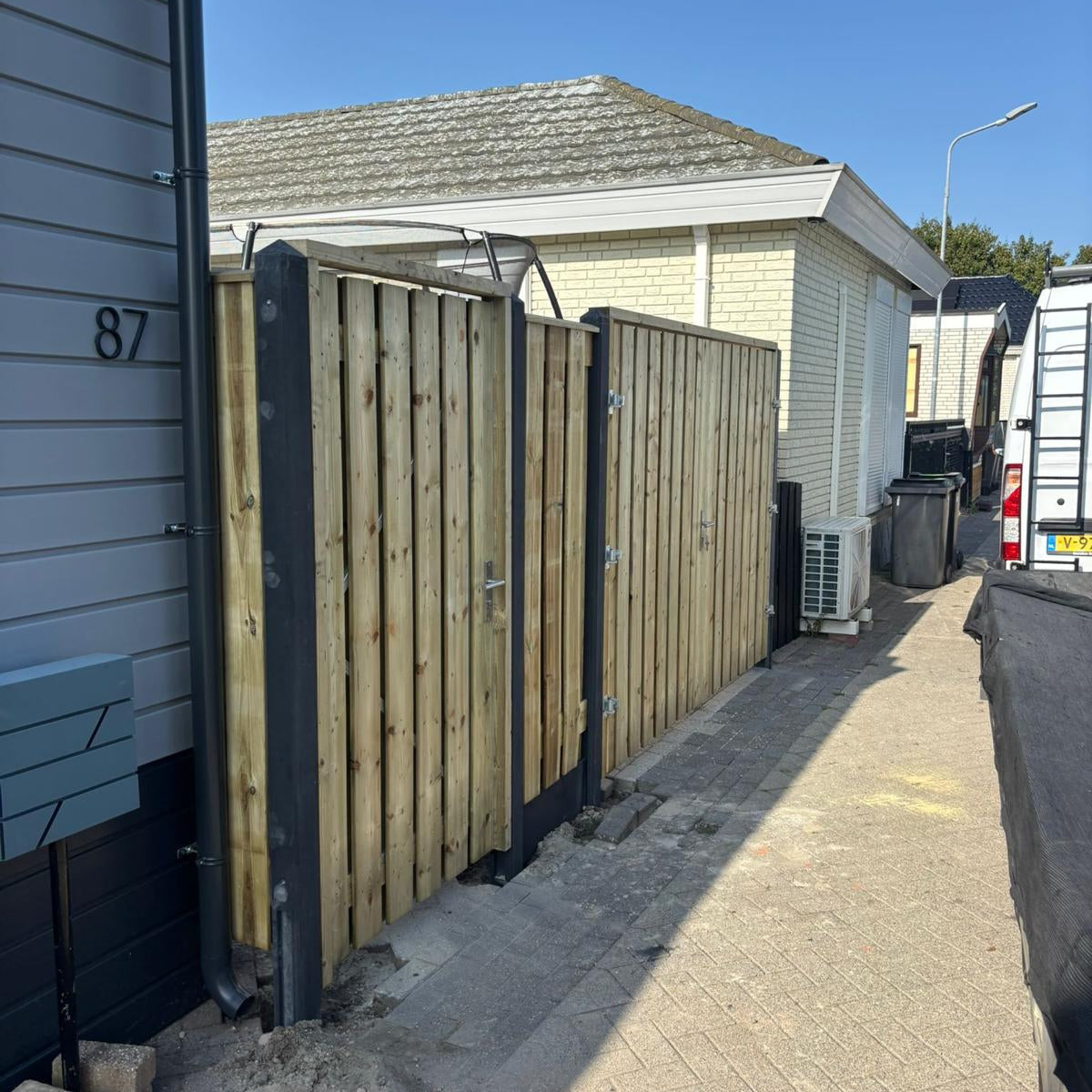 Grenen poortdeur compleet | 195cm hoog