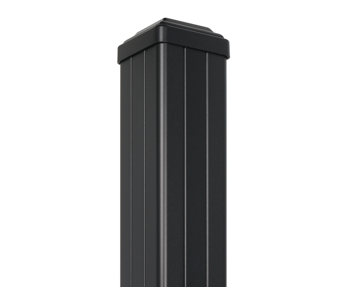 Aluminium schuttingpaal zwart 280 cm