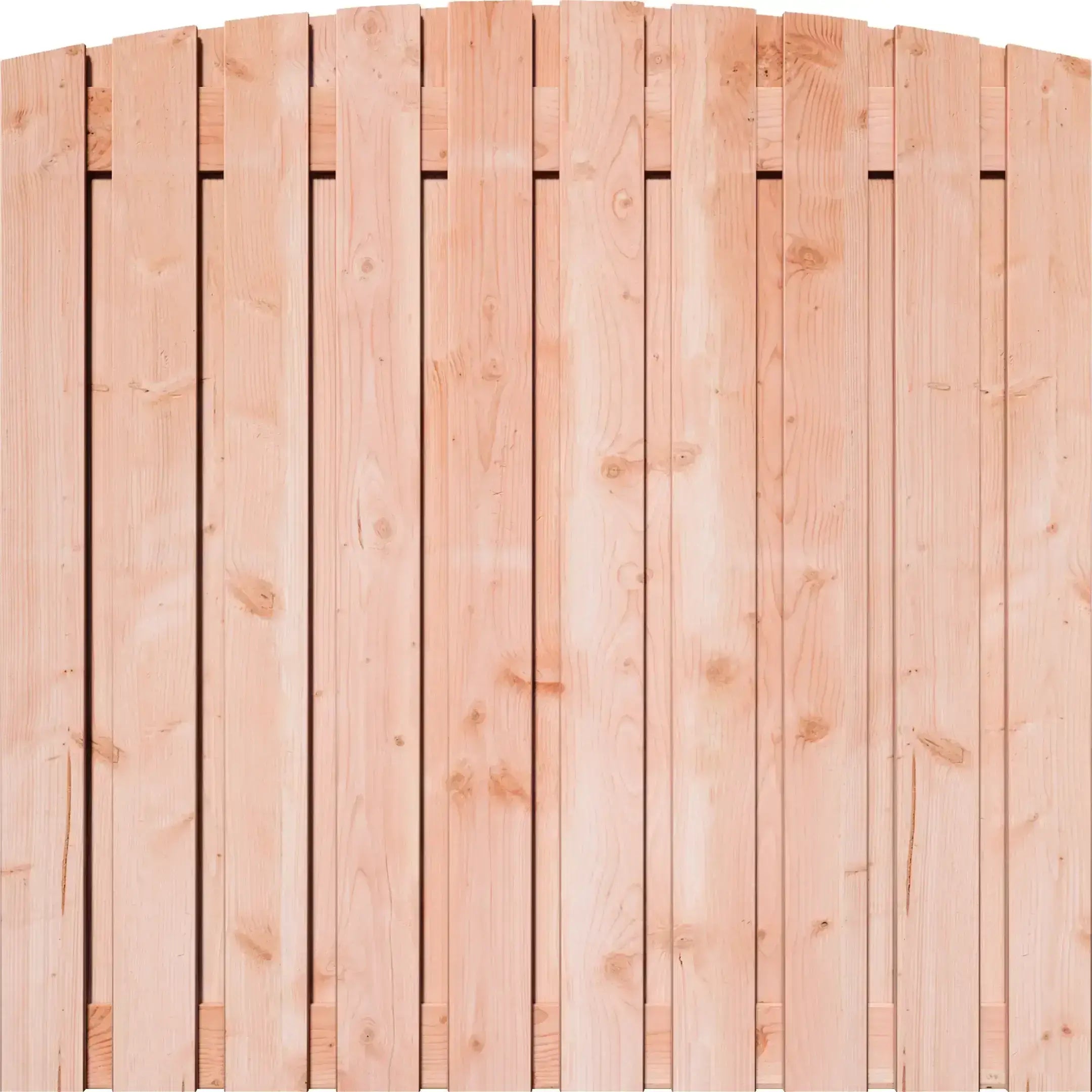 Douglas schuttingscherm met toog, 21 planks, verticaal, alle formaten